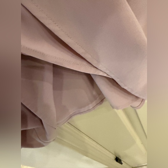 Nordstrom Rack Blush Pink Adobe Eyelet Trim double layer Blouse size large - Picture 6 of 8